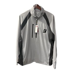 Antigua Desert Dry Zip Pullover Gray Pullover Jacket Men Size L NWT